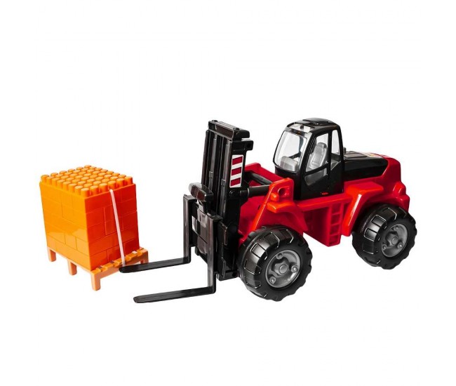 Stivuitor+palet cuburi - PowerTruck, 48x22x23 cm, Wader