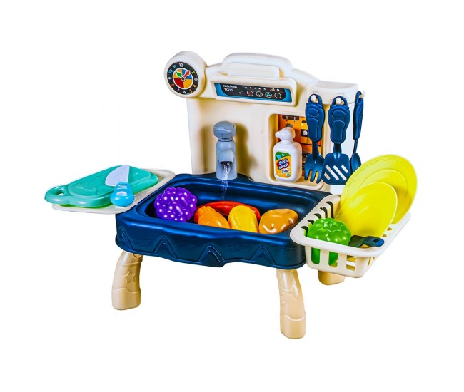 Play set bucatarie, cu baterii, 36 piese, 40.5x21.5x28 cm