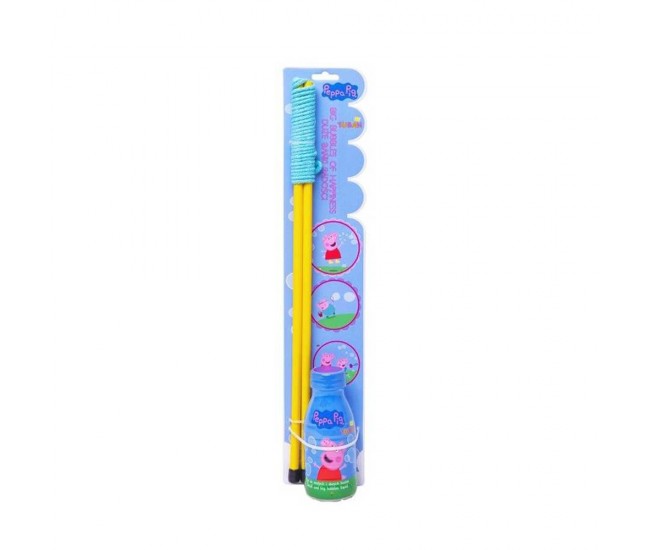 Set bagheta 50cm + solutie pentru baloane de sapun, 250ml, Peppa Pig - TUBAN