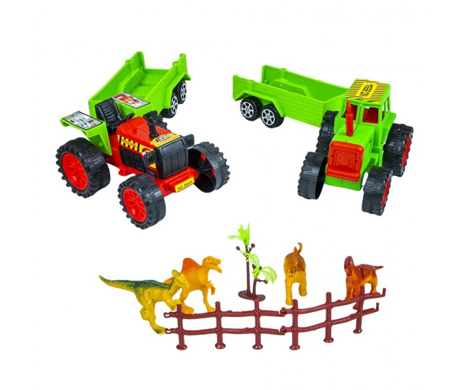 Set tractor + figurine dinozaur