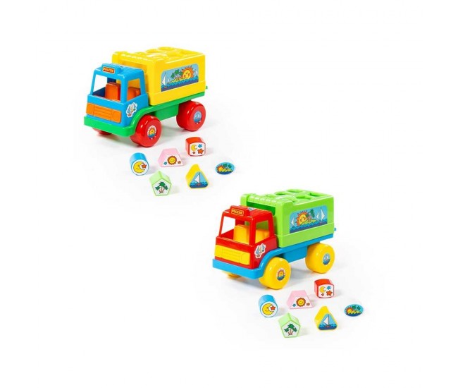 Camion educativ+forme, 26x16x17 cm, Cavallino