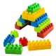 Cuburi constructii, multicolore, 136 piese/ghiozdan - ROBENTOYS