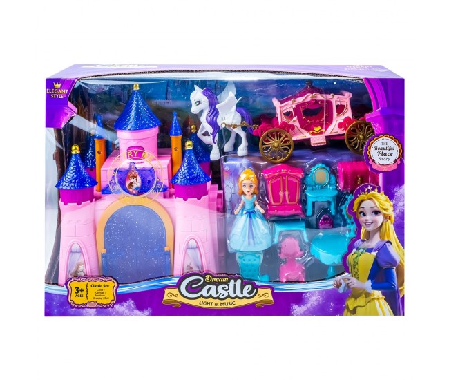 Castel muzical, cu figurina + accesorii