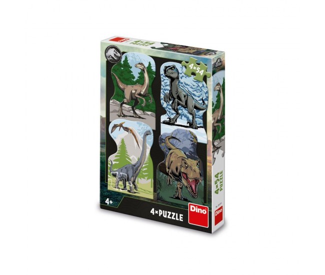 Puzzle Jurassic World, 4x54 piese - DINO TOYS