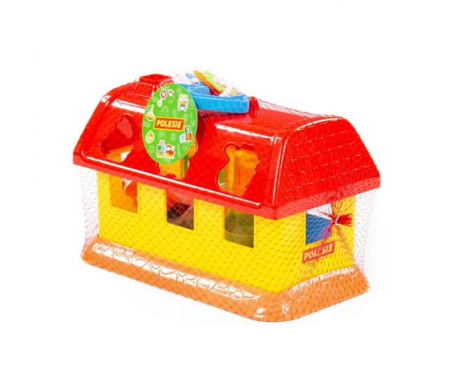 Casuta educativa + forme - My First Farm, 28x15x18cm, Polesie