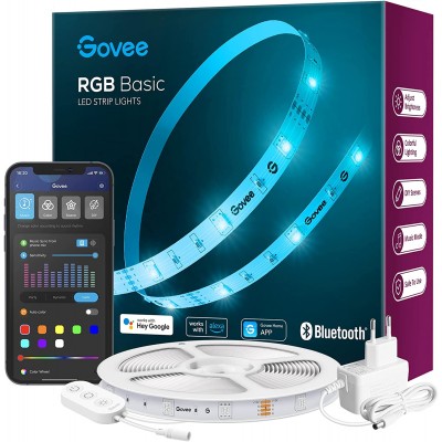 Banda LED Govee H615A RGB, 5m, Sincronizare Muzica, Wifi si Bluetooth, Alexa , Google Asistant