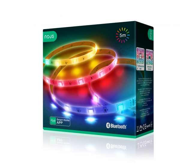 Banda LED Nous RGB F6, 5m, Bluetooth, control aplicatie