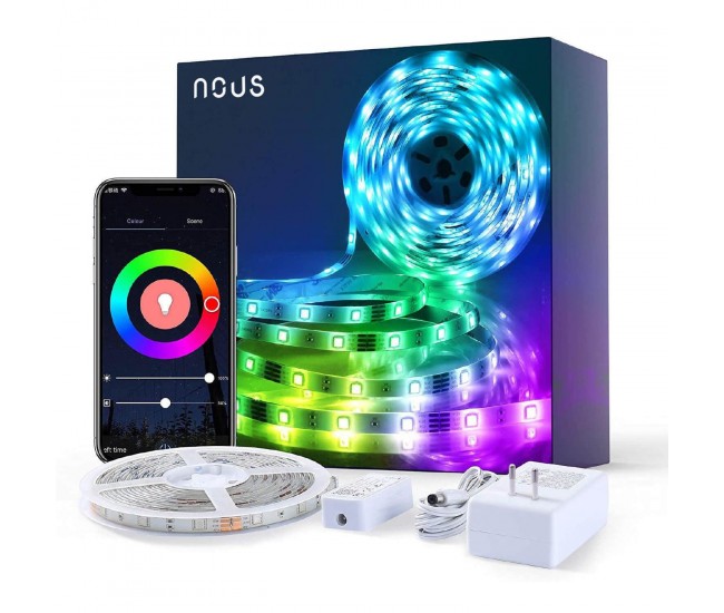 Banda LED Smart Nous F1 WiFi, 5 metri, Control APP