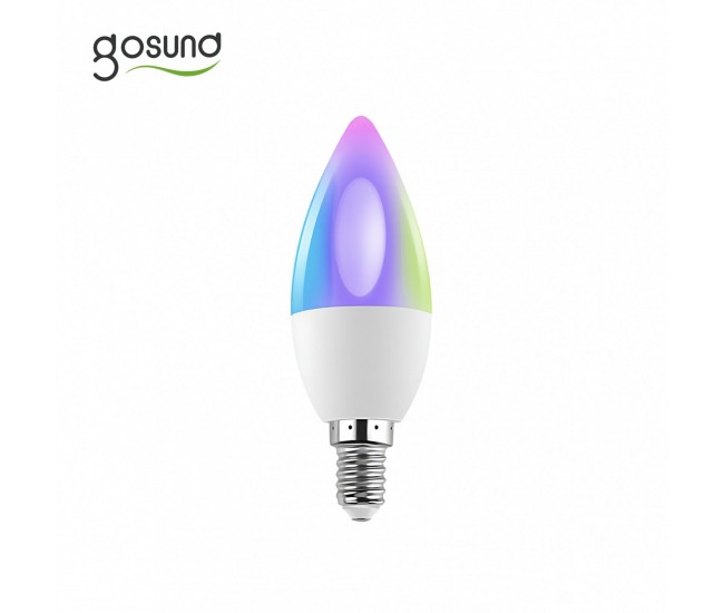 Bec LED RGB Smart Gosund WB6, RGB+CW, 5W, E14, Control din aplicatie