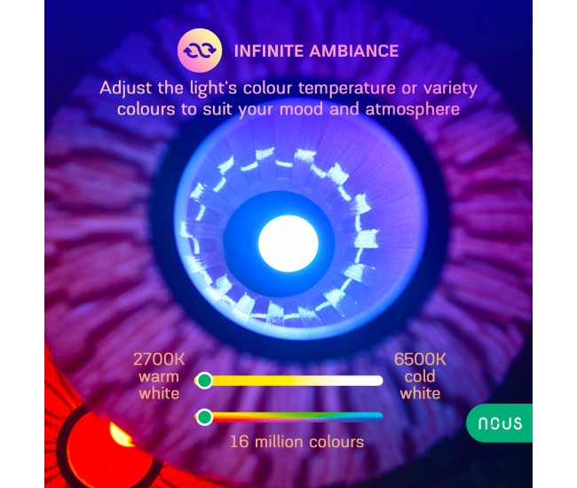 Bec LED RGB Smart NOUS P3Z ZigBee, E27, Control din aplicatie