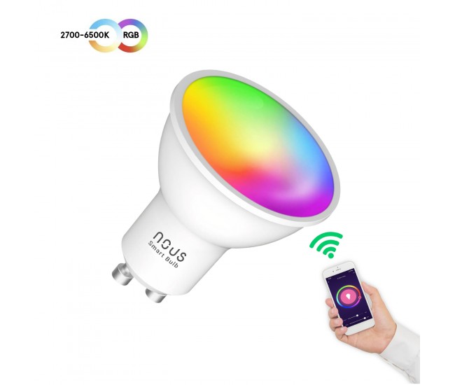 Bec LED RGB Smart NOUS P8, GU10, Control din aplicatie