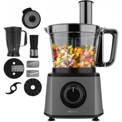 Robot de bucatarie Cecotec Paprika 2000 Full, 2000 W, capacitate 3.5L, blender 1.8L, 2 trepte de viteza