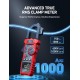 Clampmetru (cleste ampermetric) Multimetru digital AstroAI CM600, 6000 Counts, 1000A TRMS, Auto-ranging, Masoara Tensiunea, curentul AC DC, rezistenta, capacitatea, frecventa, continuitatea, testarea