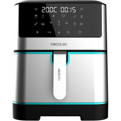 Friteuza cu aer cald fara ulei Cecotec Cecofry Supreme 8000, Air Fryer, 1800W, 8L, Control tactil, 10 Programe Presetate