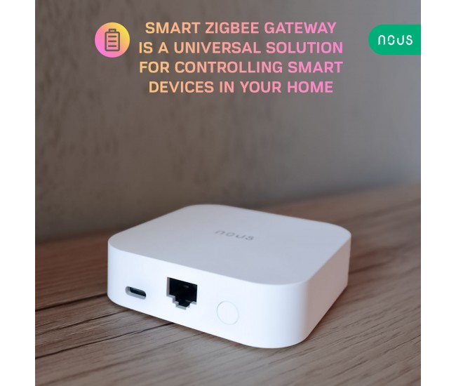 Hub inteligent de tip Gateway Nous E7, WiFi, LAN, ZigBee