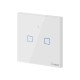 Intrerupator Smart  cu Touch Wifi + RF 433 Sonoff T1 EU TX, 2 canale