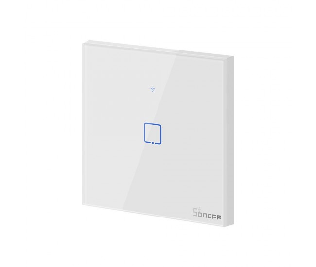 Intrerupator Smart  cu Touch Wifi + RF 433 Sonoff T1 EU TX, 1 canal