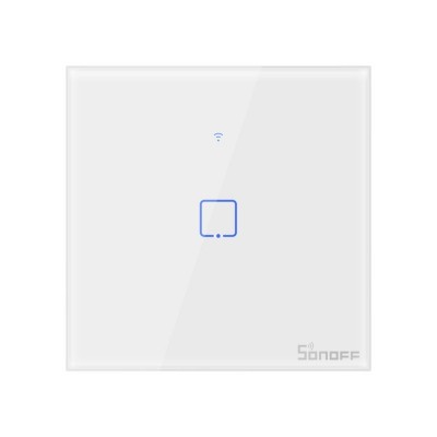 Intrerupator Smart  cu Touch Wifi + RF 433 Sonoff T1 EU TX, 1 canal