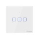 Intrerupator Smart  cu Touch Wifi + RF 433 Sonoff T1 EU TX, (3 canale)