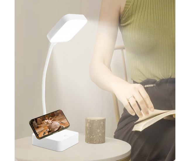 Lampa de birou LED Home DK-1317, Acumulator 1200mAh, Control touch, 3 moduri, Incarcare USB, 3W