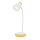 Lampa de birou LED Home H-612, Acumulator 1200mAh, Control touch, 3 moduri, Incarcare USB, 3W - Galben