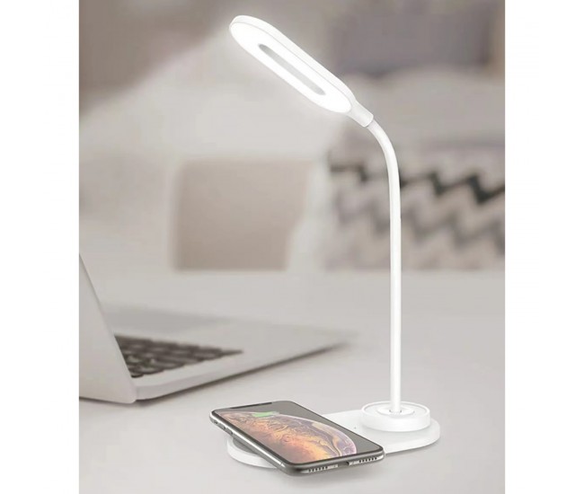 Lampa LED de birou Home DK-H12, Incarcator wireless, 3 moduri, control touch, USB-C, 6W