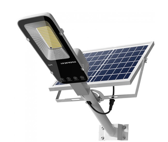 Lampa solara stradala LED Superfire FF5-A, Panou solar, Telecomanda, 63W, 500lm, 5000mAh