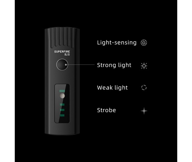 Lanterna LED pentru bicicleta Supfire BL10, Luminazitate automata, 90m, acumulator 1500 mAh, USB