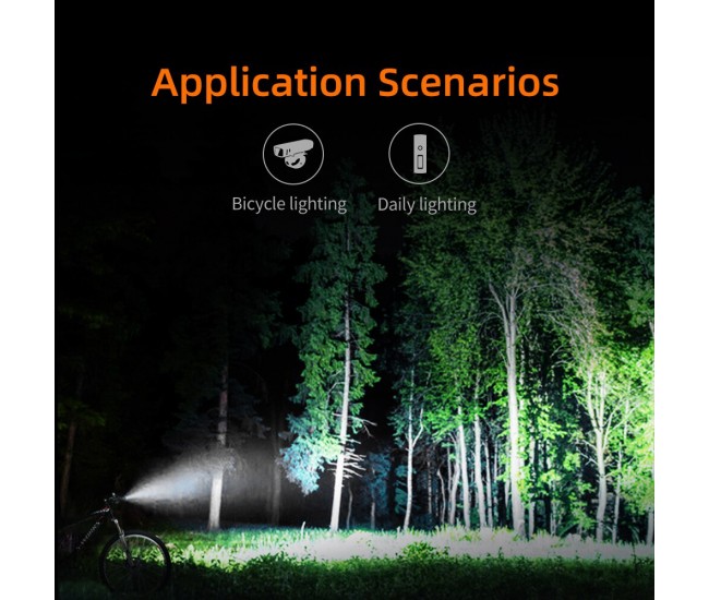 Lanterna LED pentru bicicleta Supfire BL10, Luminazitate automata, 90m, acumulator 1500 mAh, USB