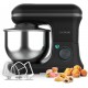 Mixer cu bol din inox Cecotec Cecomixer Merengue, 1200W, Bol 5L inox, 6 Viteze, 5 functii, accesorii incluse, Negru