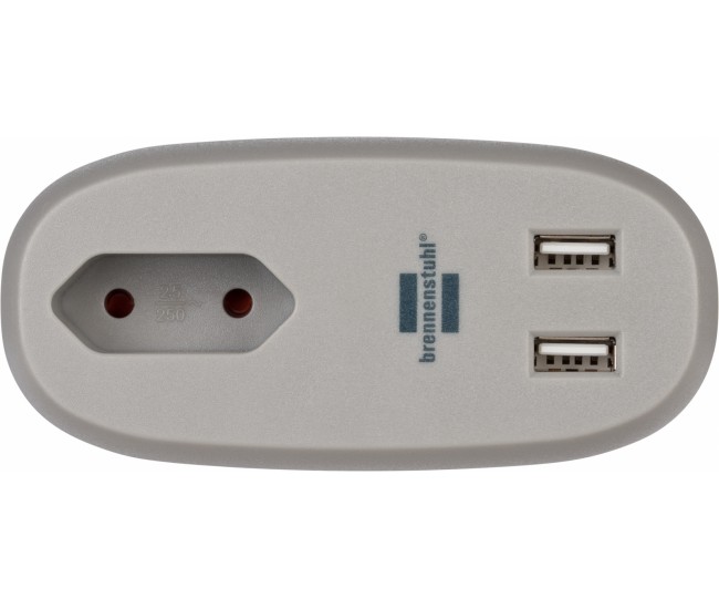 Prelungitor Brennenstuhl Estilo 1 priza, 2xUSB, pentru canapea pat