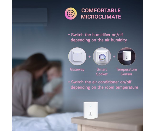 Senzor Smart de Temperatura si Umiditate NOUS E5, ZigBee