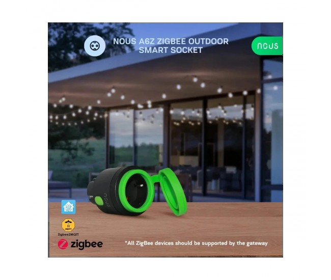 Set 2 prize Inteligente WiFi pentru exterior NOUS A6Z,16A - ZigBee 3.0, Monitorizare energie, IP44