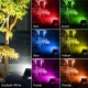 Set 2 proiectoare de podea LED RGB Lepro, Telecomanda , 15W, IP65 waterproof