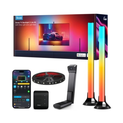 Set Banda si Lampi LED pentru TV Govee TV Backlight 3 Lite Kit, H605A, RGBICW, TV 55-65, Alexa, Google Assistant