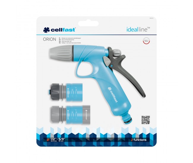 Set pistol pentru stropit Cellfast IDEAL, conectori 1 2   - 5 8