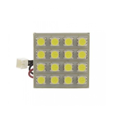 Placa LED SMD 35x35 mm 12V SMD5050 3W lumina alba 320lm inclus adaptoare W5W C5W BA9S CarGuard