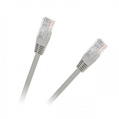 Cablu CAT5e UTP 5m patchcord retea CCA 2x RJ45 neecranat gri