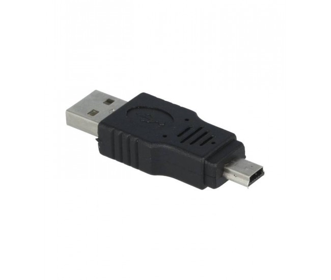 Adaptor USB 2.0 USB A tata - mufa tata USB B mini mufa nichelat VCOM CA412-PB