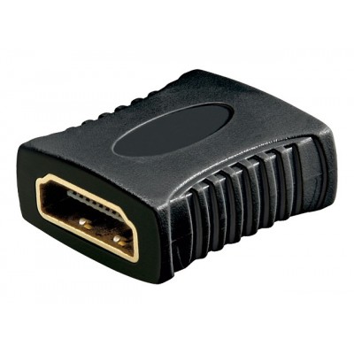 Adaptor HDMI mama-mama contacte aurite negru