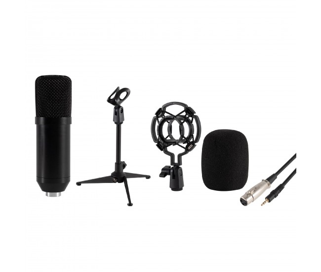 Set microfon profesional de studio tripod cablu XLR-3.5 mm SAL M 12