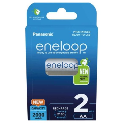 Panasonic Eneloop set acumulatori Ni-MH AA R6 2000mA 2100 cicluri 2buc BK-3MCDE/2BE 5410853064176