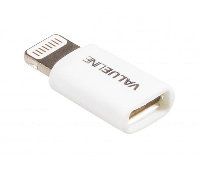 Adaptor iPhone Lightning tata - micro USB mama alb Valueline