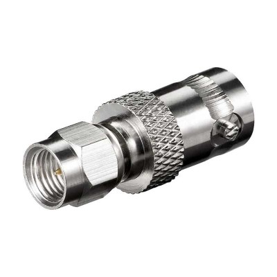 Adaptor SMA tata - BNC mama pini auriti pentru cablu RG 174/U Goobay 11856