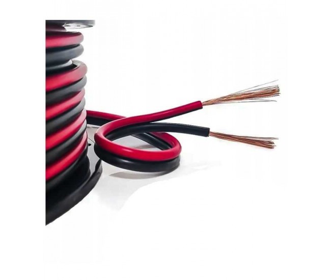 Cablu difuzor rosu/negru 2x1.5mm cupru 1m Cabletech KAB0334