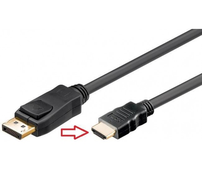 Cablu DisplayPort tata la HDMI tata 2m V1.2 4K UltraHD 24Hz