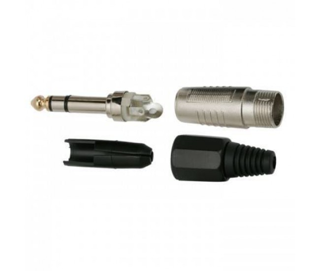 Mufa JACK executie ranforsat stereo 6.3 mm tata