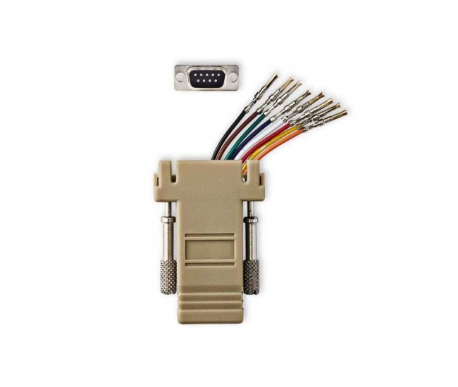 Adaptor serial D-SUB 9-Pini mama - RJ45 mama crem Nedis CCGB52820IV