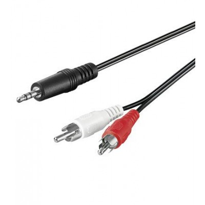 Cablu Jack 3.5 mm stereo la 2x RCA 3m cupru Goobay