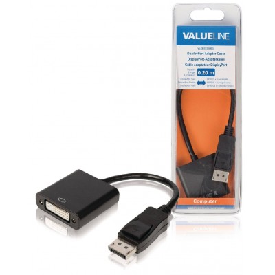 Cablu adaptor DisplayPort la DVI-D 24+1 mama 0.2m Valueline